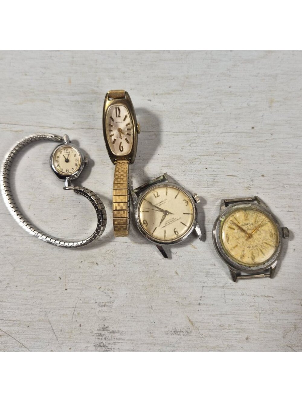 Vintage Timex Westclox Garon  Mechanical Watches Lot of 4 For Repair Or Parts